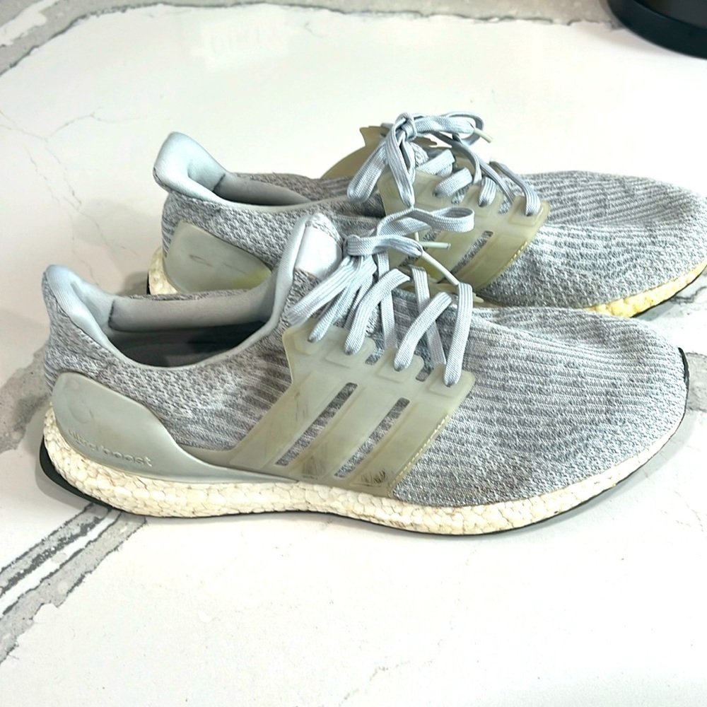 Adidas Ultra Boost Grey White'Mens‎ 11 1/2